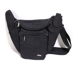 Travelon Nylon Crossbody Handbag M Black Nylon Pockets Organizer Travel Purse